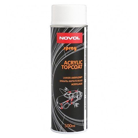 Novol Spray Acryl Topcoat White Gloss, 500 мл (34312) краска фото