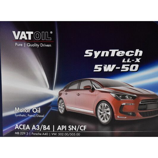 Vatoil SynTech LL-X 5W-50 4 л, (50398) моторна олива фото