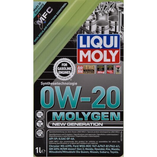 Liqui Moly Molygen New Generation 0W-20 1 л, (21356) моторное масло фото