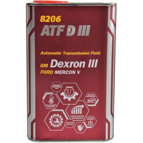 Mannol Dexron III Automatic Plus (Metal), 1 л (MN8206-1ME) трансмиссионное масло фото