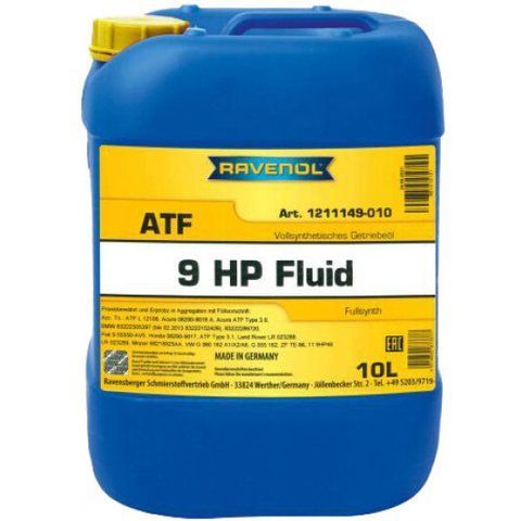 Ravenol ATF 9HP Fluid, 10 л (1211149010) синтетична трансмісійна олива фото