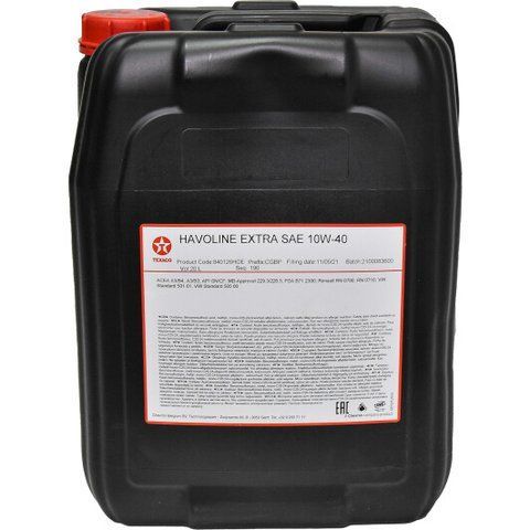 Texaco Havoline Extra 10W-40 20 л, моторное масло фото