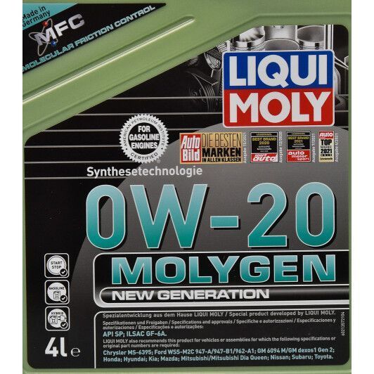 Liqui Moly Molygen New Generation 0W-20 4 л, (21357) моторное масло фото