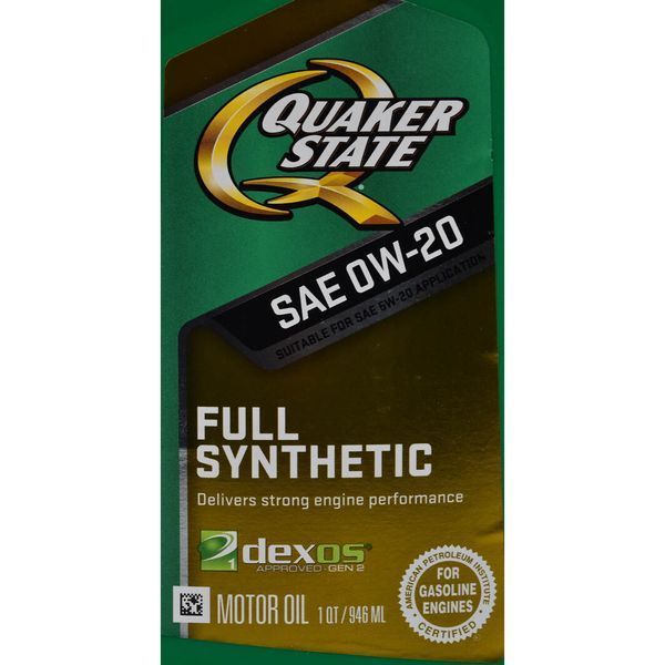 Quaker State Full Synthetic 0W-20, 0,95 л (550046176) моторное масло фото