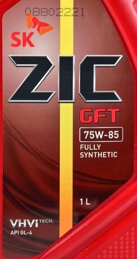 ZIC GFT GL-4 75W-85, 1 л (132624) синтетическое трансмиссионное масло фото