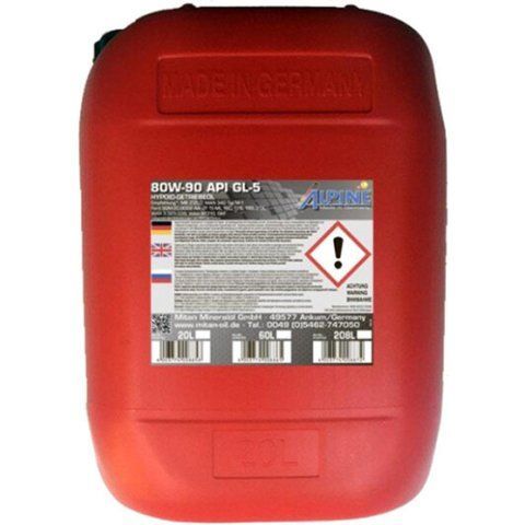 Alpine High Performance Gear Oil GL-5 80W-90, 20 л (070520) минеральное трансмиссионное масло фото