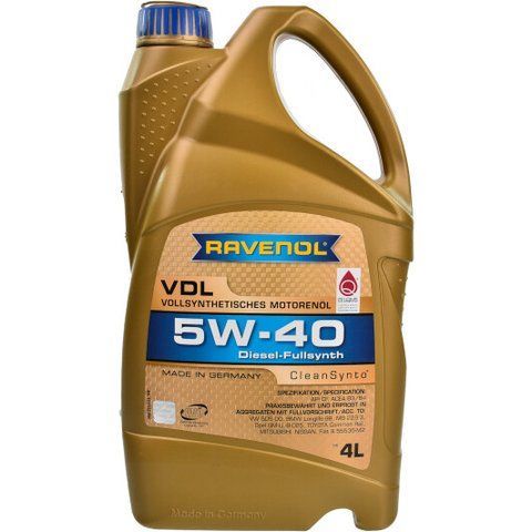 Ravenol VDL 5W-40 4 л, (11111324) моторное масло фото