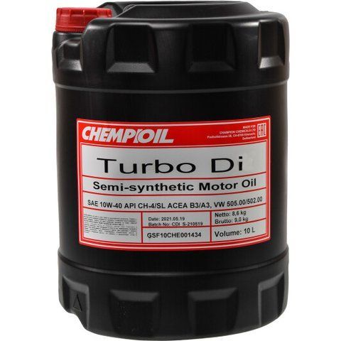 Chempioil Turbo DI 10W-40 10 л, (CH9504-10) моторна олива фото