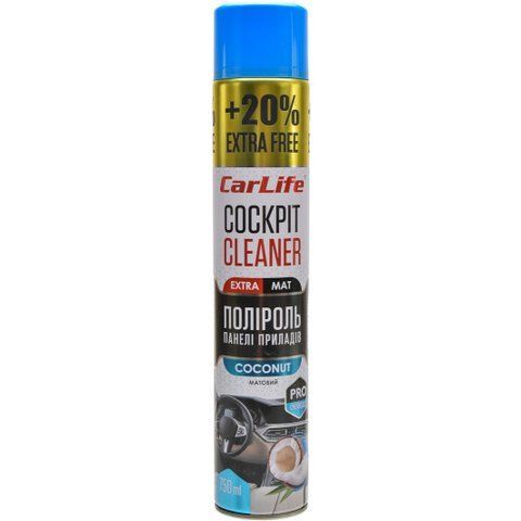 Полироль для салона Carlife Cockpit Cleaner Extra Mat кокос 750 мл CF777 фото