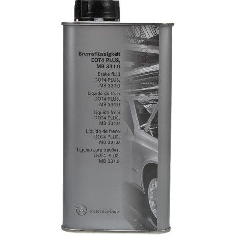 Mercedes-Benz Brake Fluid DOT 4 +, 1 л тормозная жидкость металлическая тара фото