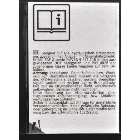 Тормозна рідина Bosch ENV4 DOT 4/DOT 5.1 фото