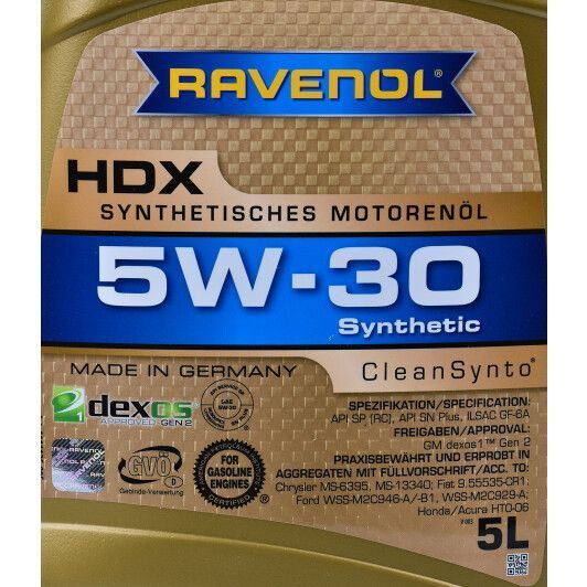 Ravenol HDX 5W-30 5 л, (1111125005) моторное масло фото