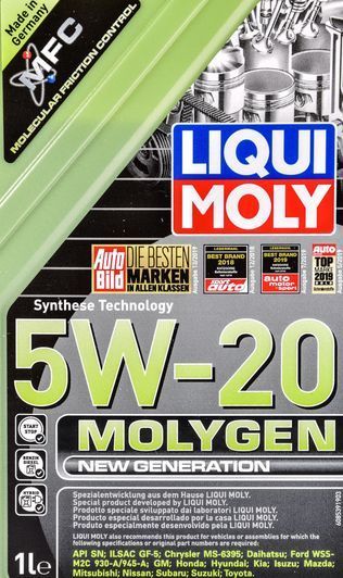 Liqui Moly Molygen New Generation 5W-20 1 л, (8539) моторное масло фото