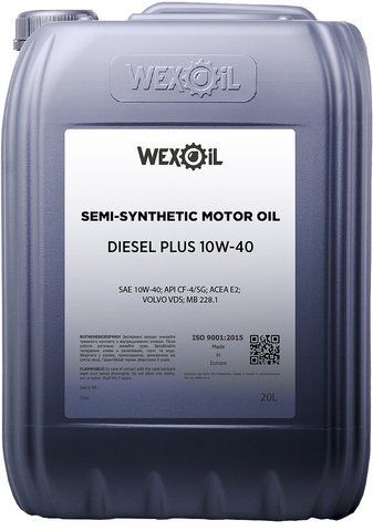 Wexoil Diesel Plus 10W-40, 20 л (9386) моторна олива фото