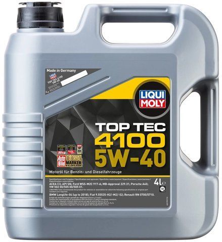 Liqui Moly Top Tec 4100 5W-40 5 л, (7501) моторное масло фото