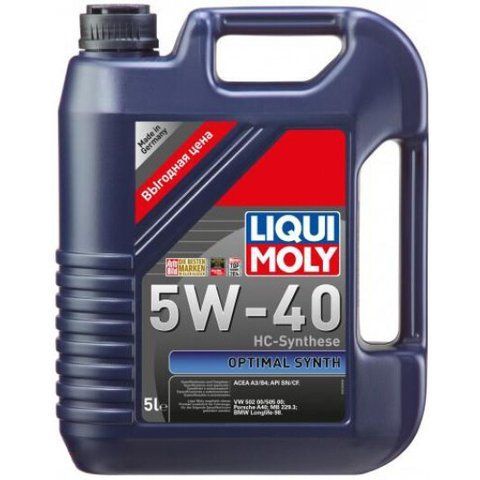 Liqui Moly Optimal Synth 5W-40 5 л, (2293) моторное масло фото