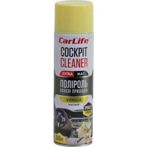 Полироль для салона Carlife Cockpit Cleaner Extra Mat ваниль 500 мл CF520 фото