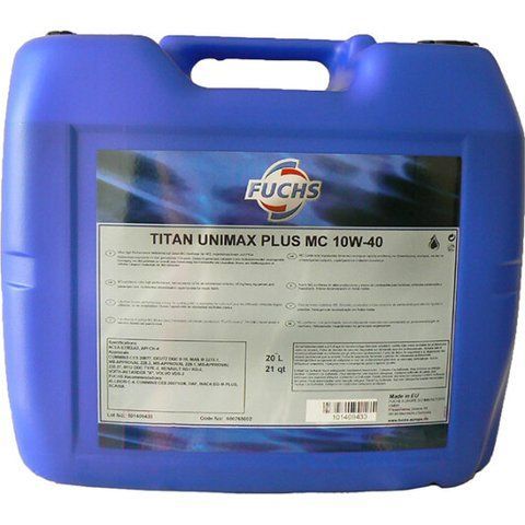 Fuchs Titan Unimax Plus MC 10W-40, 20 л (600813734) моторное масло фото