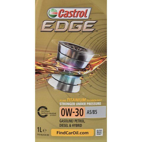 Castrol EDGE A5/B5 0W-30 1 л, (CASEDGE0W30A5B51L) моторное масло фото