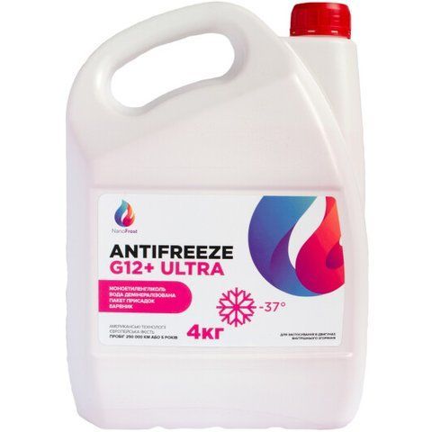Готовий антифриз NanoFrost Ultra G12+ рожевий -37 &deg;C фото