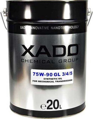 XADO GL-3/4/5 MT-1 75W-90, 20 л (XA28518) синтетична трансмісійна олива фото