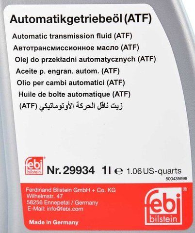 Febi Dexron III, 1 л (29934) трансмиссионное масло фото