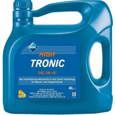 Aral HighTronic 5W-40, 4 л (154FE7) моторное масло фото