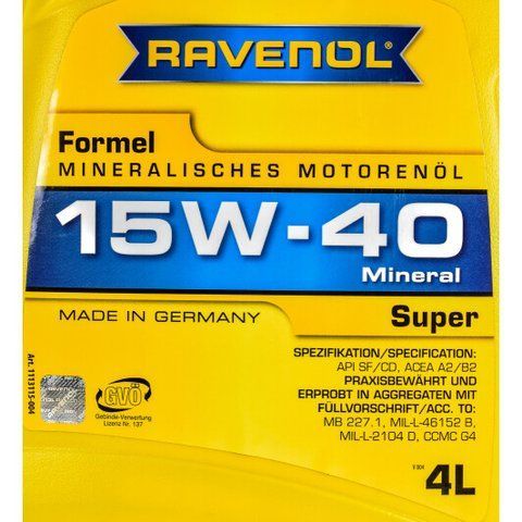 Ravenol Formel Super 15W-40 4 л, (11131154) моторное масло фото