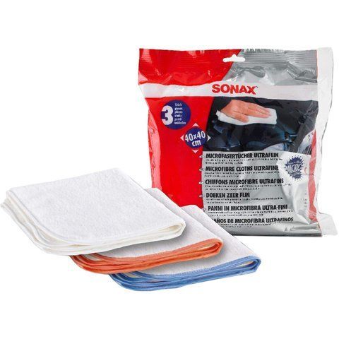 Sonax Microfibre Cloths Ultrafine, 3 шт (450700) набор салфеток фото