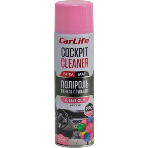 Поліроль для салону Carlife Cockpit Cleaner Extra Mat Bubble Gum 500 мл CF528 фото