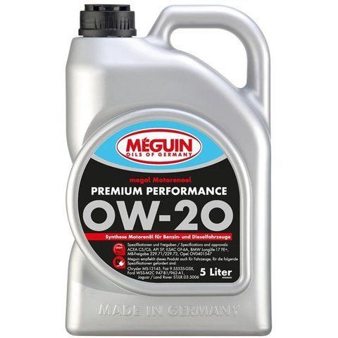 Meguin Premium Performance 0W-20, 5 л (33069) моторна олива фото