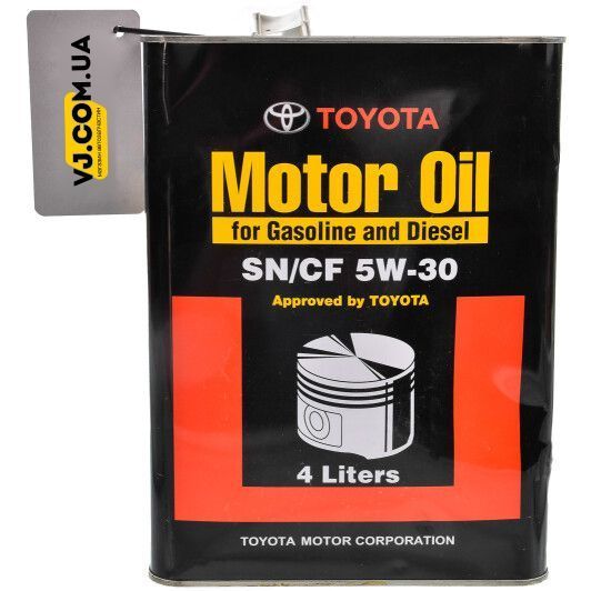 Toyota Motor Oil SN/CF 5W-30 4 л, (0888083322) моторное масло фото