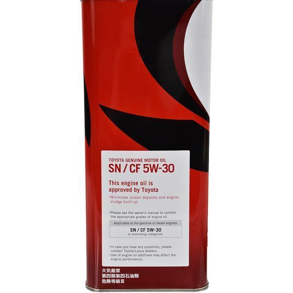 Toyota Motor Oil SN/CF 5W-30 4 л, (0888083322) моторное масло фото