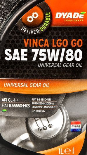 DYADE Vinca LGO GO 75W-80, 1 л (086721) минеральное трансмиссионное масло фото