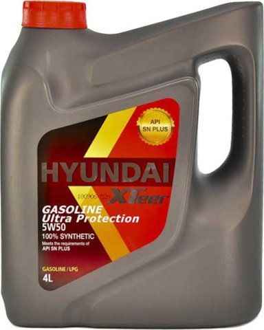 Hyundai XTeer Gasoline Ultra Protection SN 5W-50 4 л, (1041129) моторное масло фото