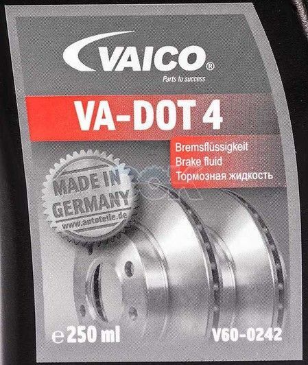 Vaico DOT 4, 0,25 л (v600242) гальмівна рідина пластикова тара фото