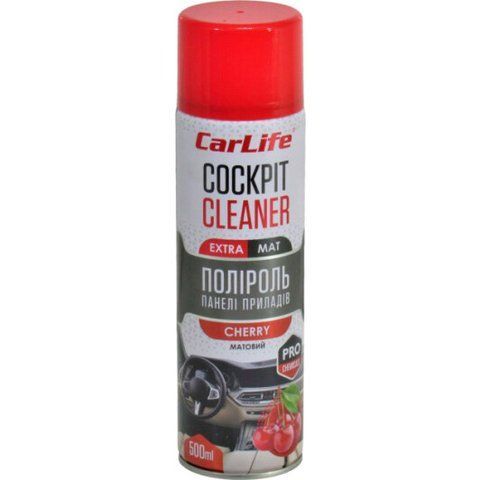 Полироль для салона Carlife Cockpit Cleaner Extra Mat вишня 500 мл CF529 фото