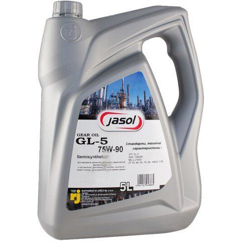 Jasol Gear Oil GL-5 75W-90, 5 л (325016) напівсинтетична трансмісійна олива фото