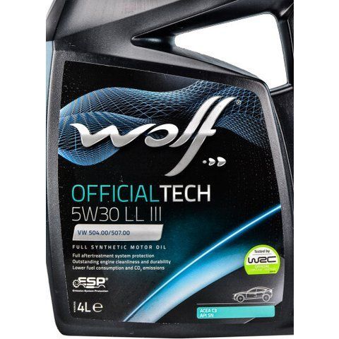 Wolf Officialtech LL III 5W-30 4 л, (8307515) моторное масло фото
