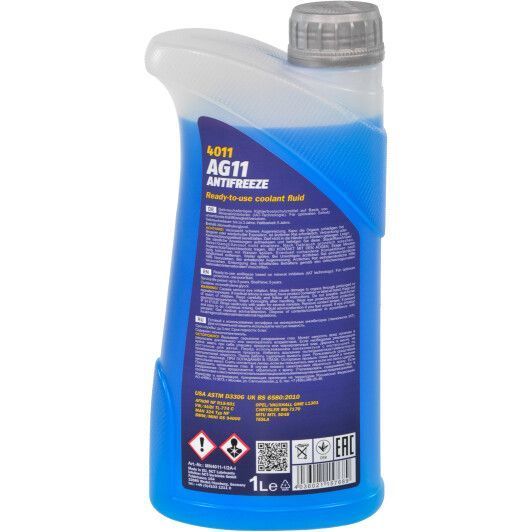 Mannol AG11 Longterm G11 синий -40 &deg;C, 1 л (MN4011-1) готовый антифриз фото