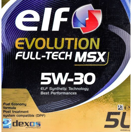 Elf Evolution Full-Tech MSX 5W-30 5 л, (213932) моторна олива фото