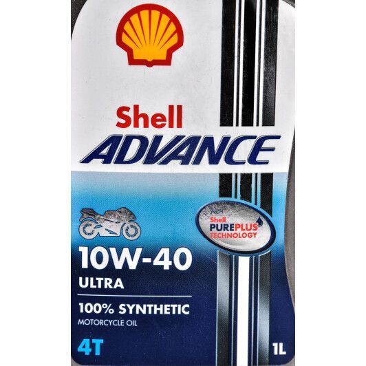 Shell Advance Ultra 10W-40, 1 л (ULTRA410W401L) моторна олива 4T фото