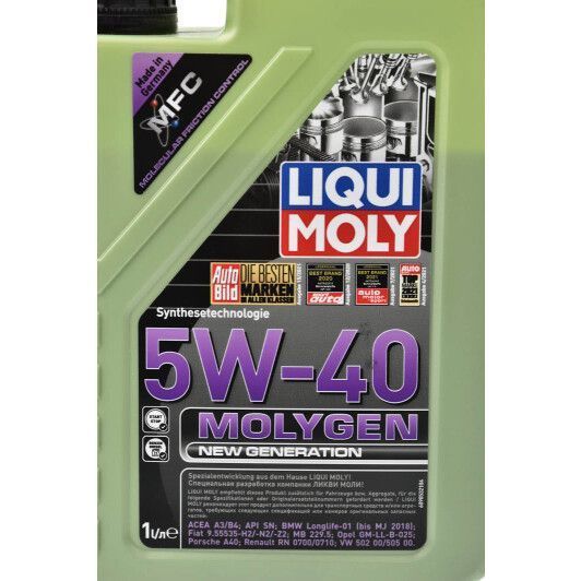 Liqui Moly Molygen New Generation 5W-40 1 л (9053) моторна олива фото