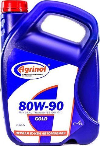 Agrinol Gold GL-5 80W-90, 4 л (4102789948) минеральное трансмиссионное масло фото