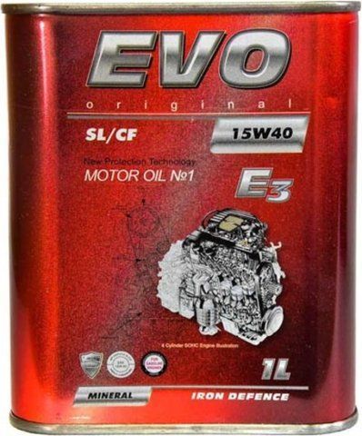 EVO E3 15W-40 1 л, моторна олива фото