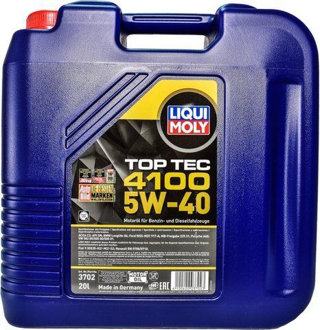 Liqui Moly Top Tec 4100 5W-40 20 л, (3702) моторное масло фото