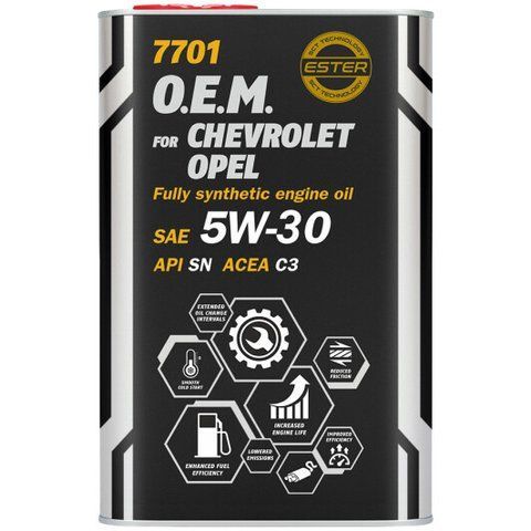 Mannol O.E.M. For Chevrolet Opel (Metal) 5W-30 1 л, (MN7701-1ME) моторное масло фото