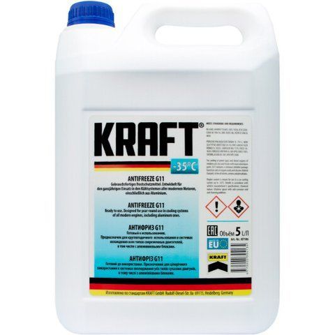 KRAFT G11 синий -35 &deg;C, 5 л (KF106) готовый антифриз фото