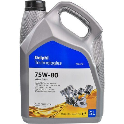 Delphi Gear Oil 5 GL-5 75W-80, 5 л (28344398) напівсинтетична трансмісійна олива фото
