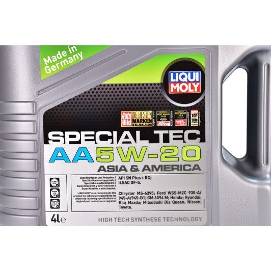 Liqui Moly Special Tec AA 5W-20 4 л, (7621) моторное масло фото